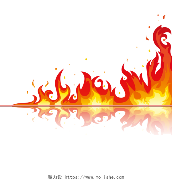   火苗免抠图片  火苗矢量素材  卡通火焰矢量元素  橙色